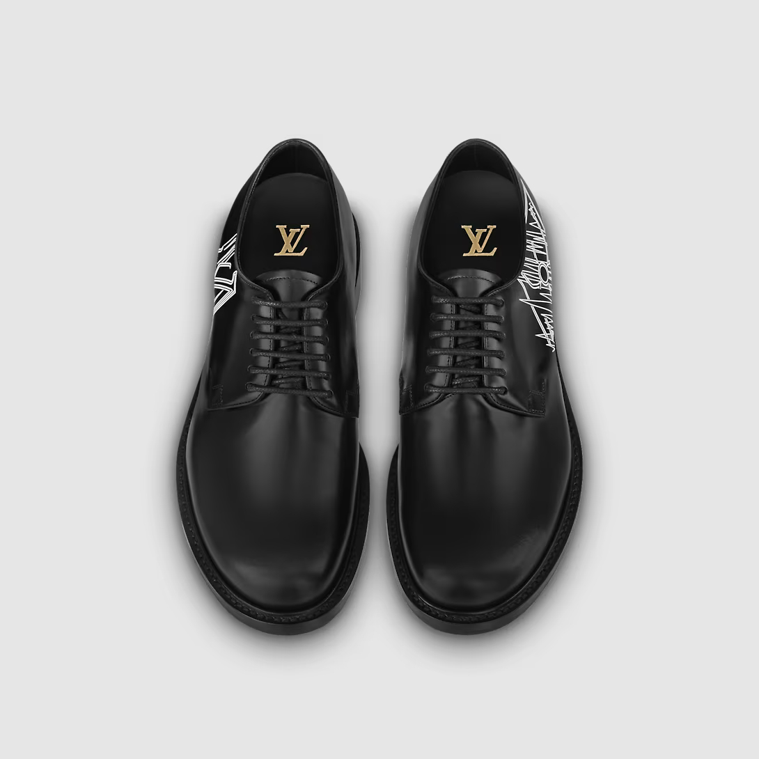 Giày Louis Vuitton Voltaire Derby Nam Đen